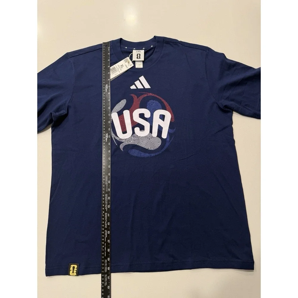 Adidas USA FIFA World Cup 2026 OLP Tee Mens XL Navy Blue Soccer Shirt JZ8930